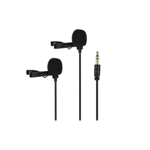 comica D02 Dual-  lavalier microphone لاقط جيب حساس سلكي مزدوج من كوميكا يثبت على الصدر  جودة عالية  مناسب تسجيل المحاظرات والدروس واللقاءات وغيرها